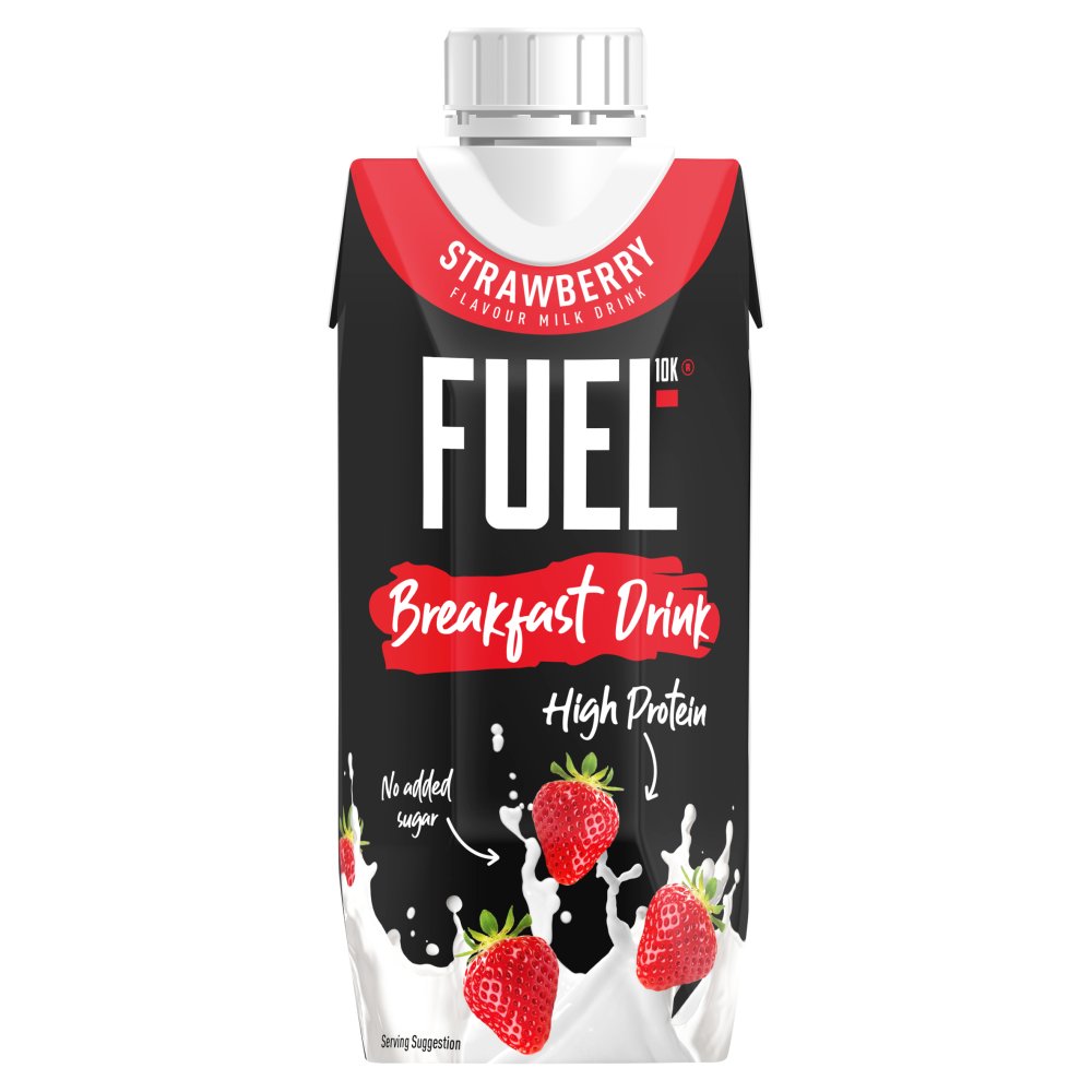 FUEL10K Strawberry Flavour Milk Drink 330ml   330ml × 8 × 1