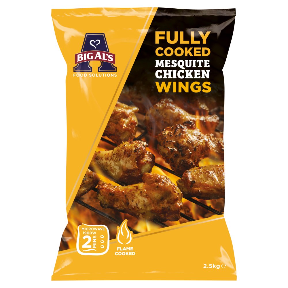 Big Al's Fully Cooked Mesquite Chicken Wings 2.5kg   2.5Kg × 1
