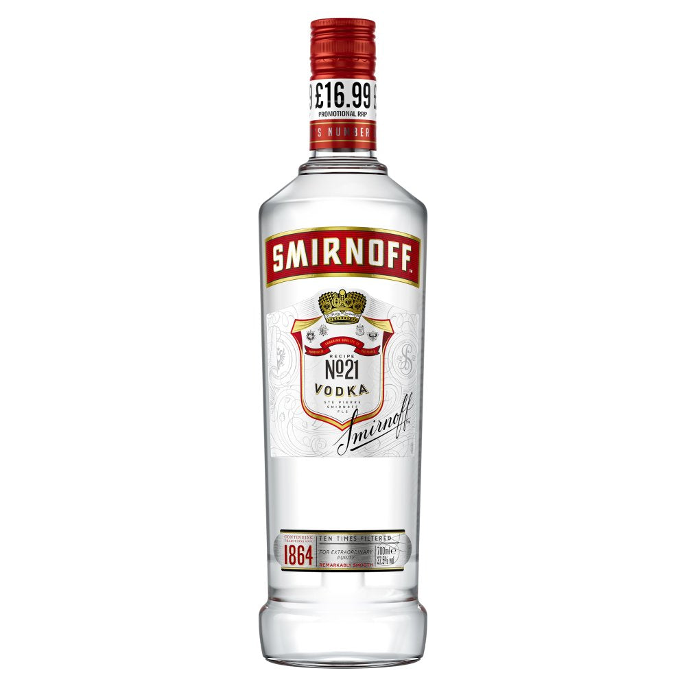 Smirnoff No. 21 Vodka 37.5% vol 70cl Bottle PMP £16.99   70Cl × 1