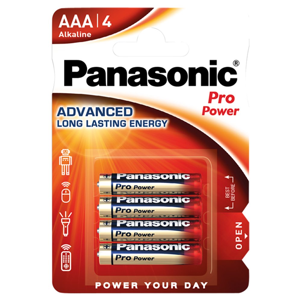 Panasonic Pro Power AAA Batteries Alkaline 4pk   4pk × 12