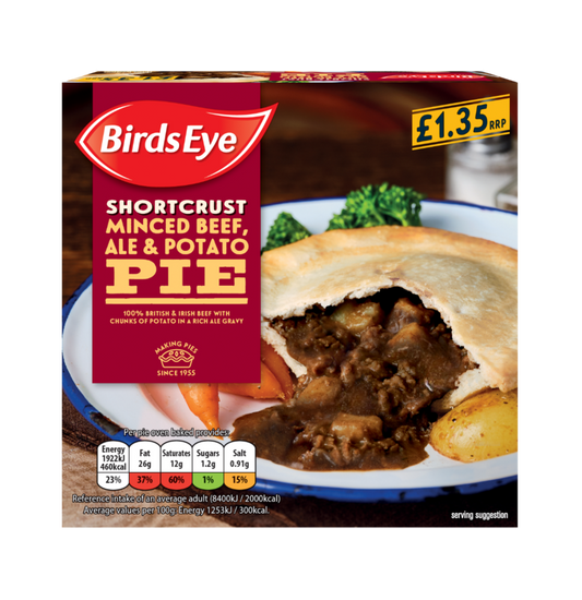 PM 1.35 Birds Eye Minced Beef & Ale Pie 10x155g