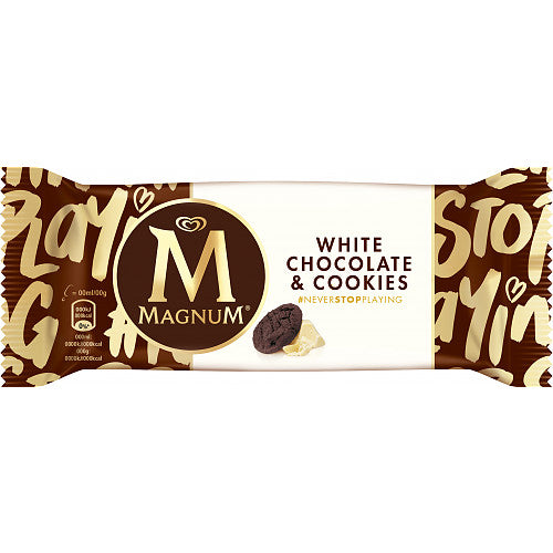 Magnum Ice Cream White Chocolate & Cookies 90 ml    90ml × 20 × 1