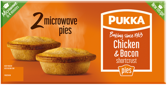 Pukka Pie Chicken & Bacon 2's 8x2x170g