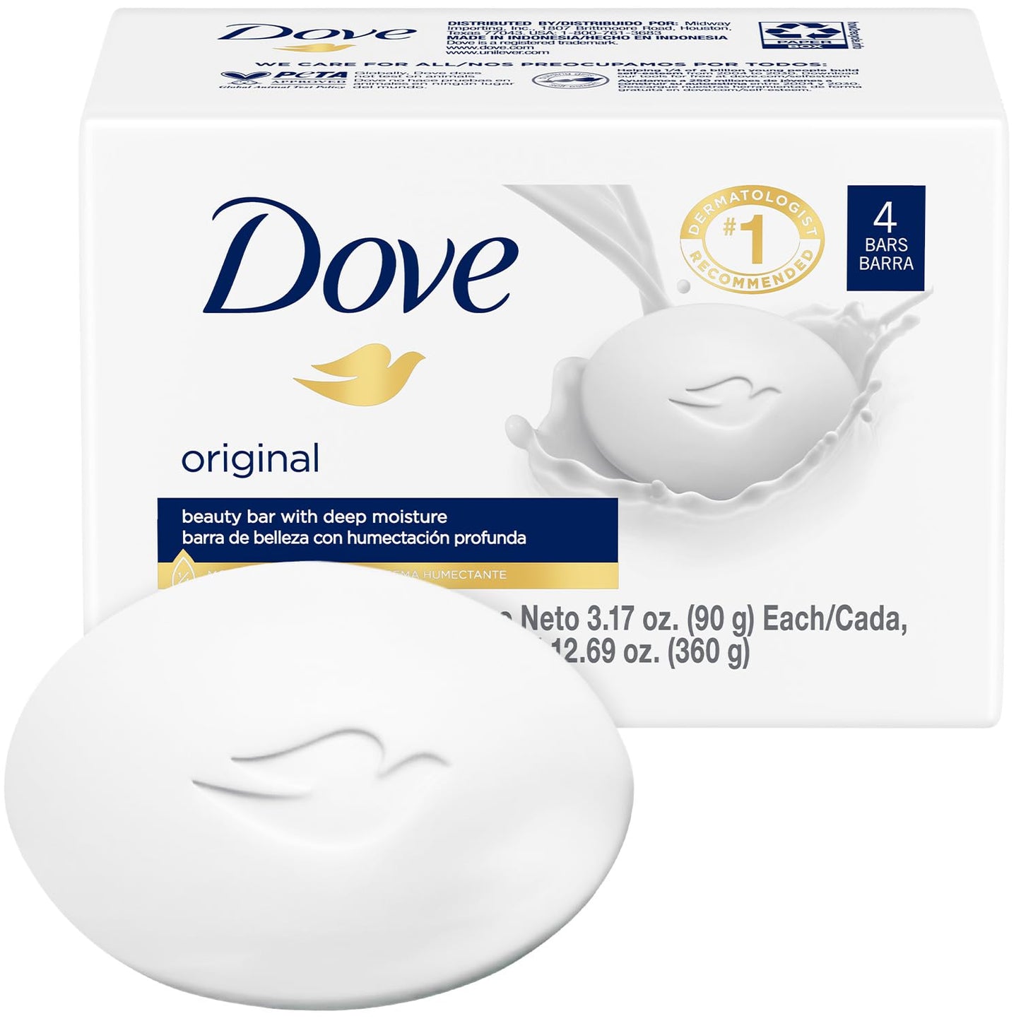 DOVE CREAM SOAP 4 BARS X 90G