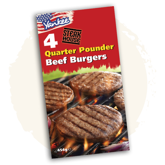 PM £3.29 Yankee 1/4 Pounder Beef Burgers 6x454g