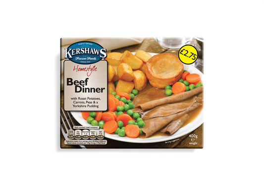 Kershaws Beef Dinner UNIT 6x400g . Packed 2 units to a case.Unit Weight: 2.52 Kilos. (Tiktok) Mixed Frozen foods Asetena Pa 
