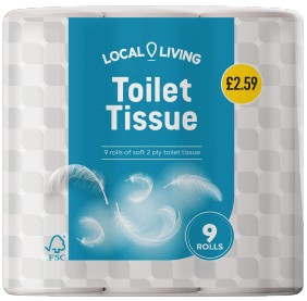 Local Living Toilet Tissue   5x9 Roll