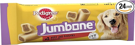 Pedigree Jumbone Medium Beef & Poultry  Chews  12x180g