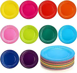 Colourful Paper Plates  1x9"