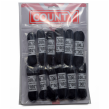 County Boot Laces Black  12xLD06
