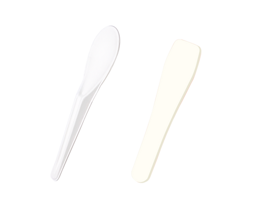 MarcAtonio Qwarzo 3.5" White Paper Spoon UNIT 1X500 . Packed 6 units to a case.
Unit Weight: 7.50 Kilos.