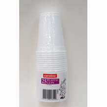 Caroline White Cups  25x20cl