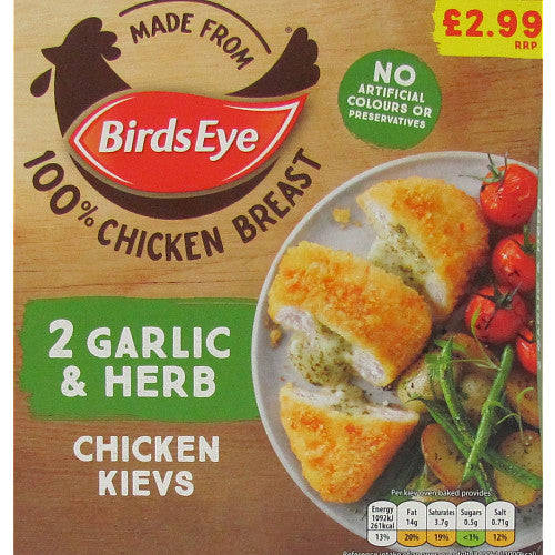 Birdseye Inspirations Garlic & Herb Chick Kiev 2.99   204g × 1