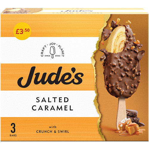 Jude's Salted Caramel with Crunch & Swirl 3 x 80ml (240ml)   3pk × 1