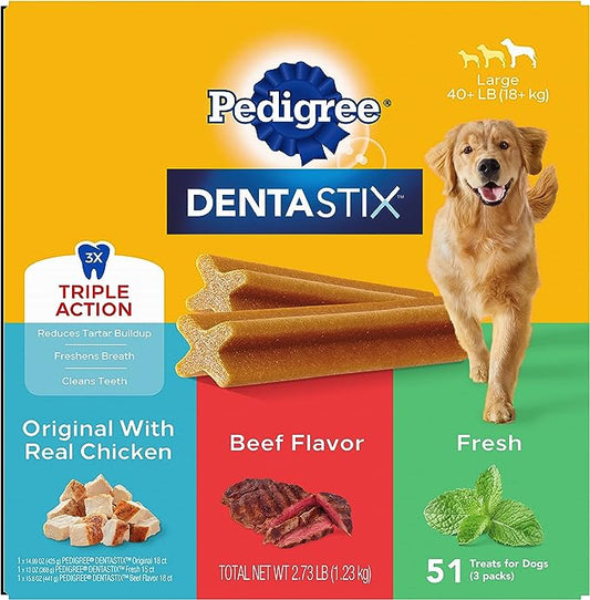 Pedigree Dentastix Dental Chew  Sticks Std Pack  18x77g