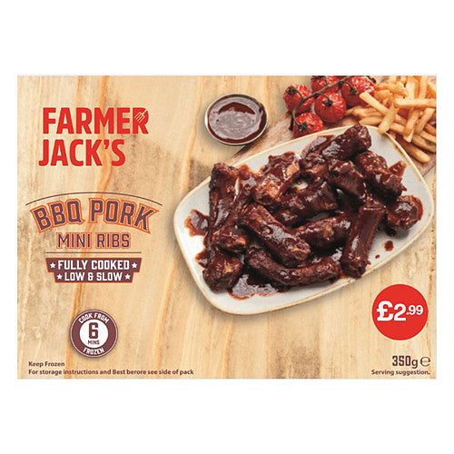 Farmer Jacks BBQ Mini Ribs PM £2.99   350g × 1