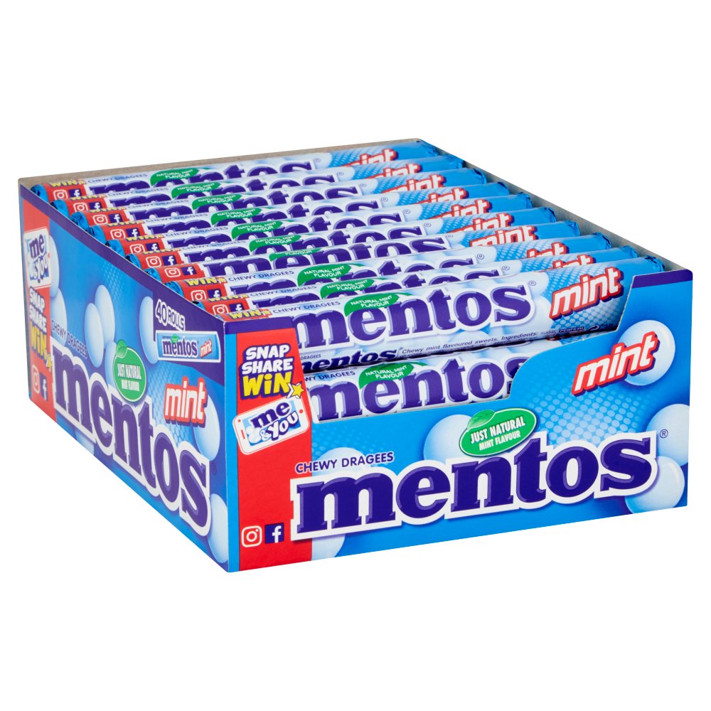Mentos Mint Chewy Dragees 38g