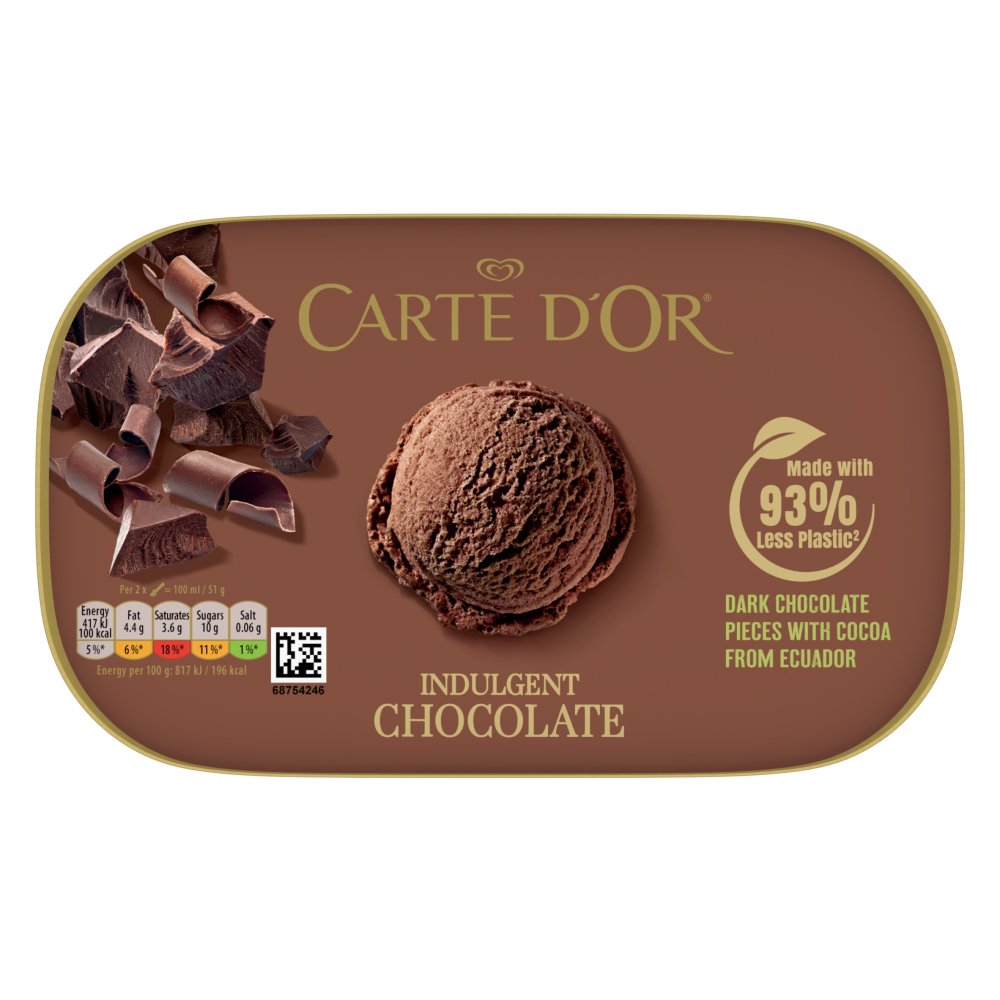 Carte D'or Ice Cream Dessert Indulgent Chocolate 900 ml    900ml × 6