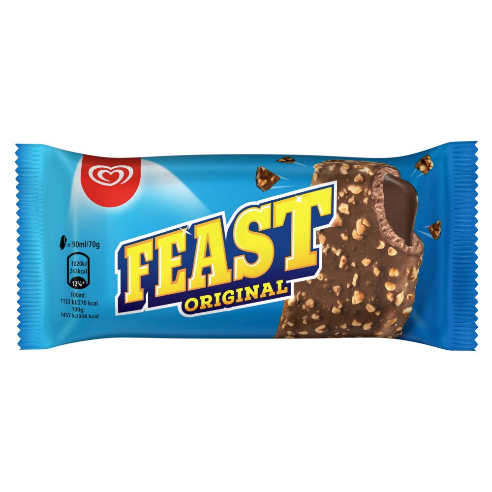 Heartbrand Ice Cream Stick Feast Original chunky chocolate 90 ML    90ml × 35 × 1