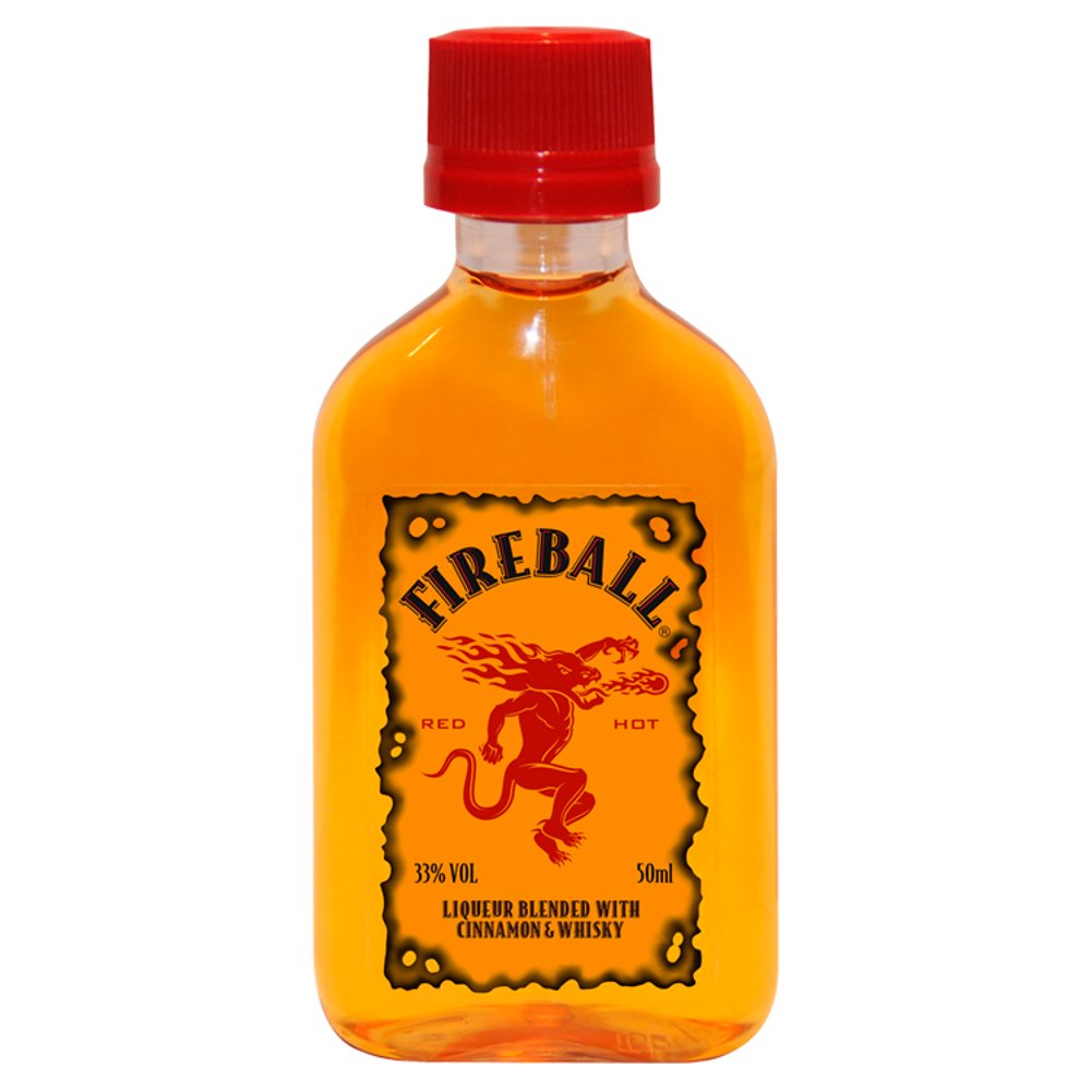 Fireball Liqueur Blended with Cinnamon & Whisky 50ml   5Cl × 10 × 1