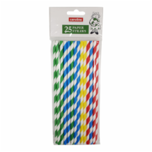 Caroline Paper Straws Multi Coloured  1x25's