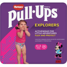 Huggies Puppups Explorers - Year Girl  2x24's