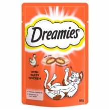 Dreamies Cat Treats Chicken Std Pack  8x60g