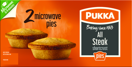 Pukka Microwave Steak Pie 2's 8x2x170g
