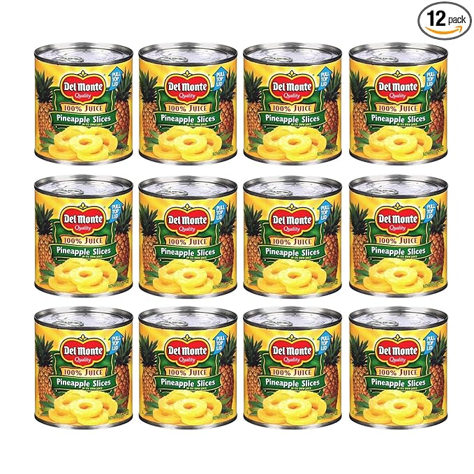 Del Monte Sliced Pineapple In Juice  12x220g