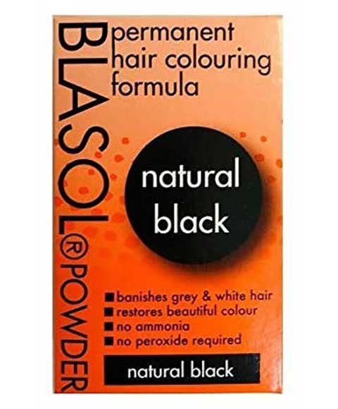 BLASOL POWDER PERMANENT HAIR COLORING JET BLACK 6 g Hair Color Asetena Pa 