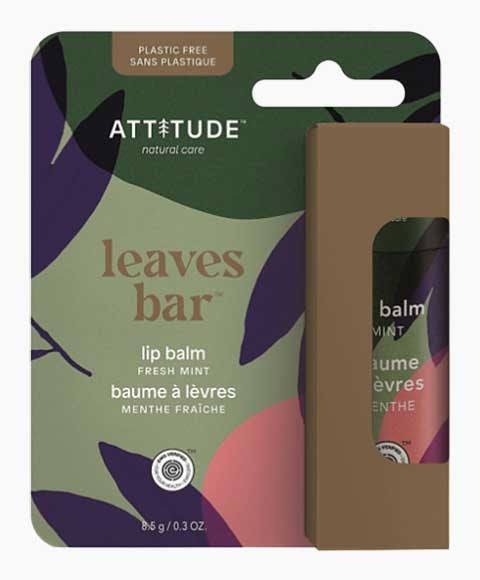 ATTITUDE LEAVES BAR FRESH MINT LIP BALM 8.5 g Lips Asetena Pa 