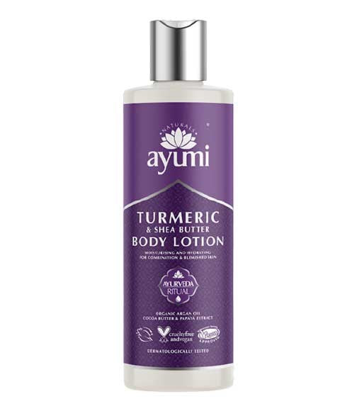 AYUMI NATURALS TURMERIC AND SHEA BUTTER BODY LOTION 250ml Skin Moisturizing Asetena Pa 