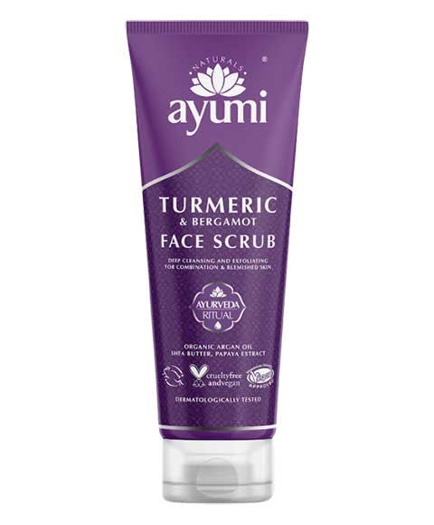 AYUMI NATURALS TURMERIC AND BERGAMOT FACE SCRUB 125ml Skin Wash Asetena Pa 