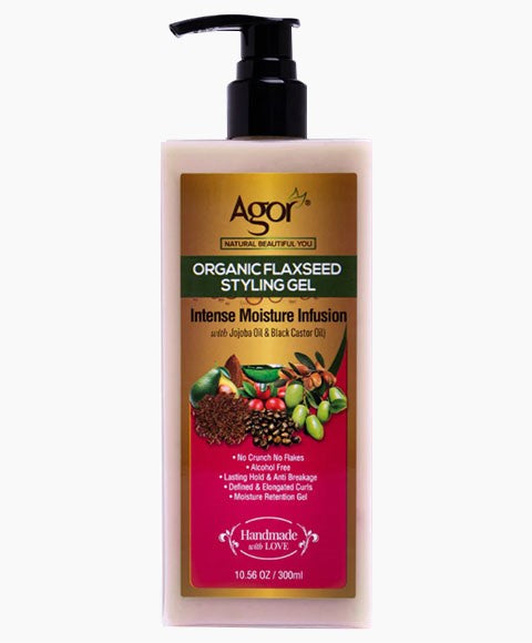 AGOR ORGANIC FLAXSEED STYLING GEL 300 ml Hair Styling Asetena Pa 