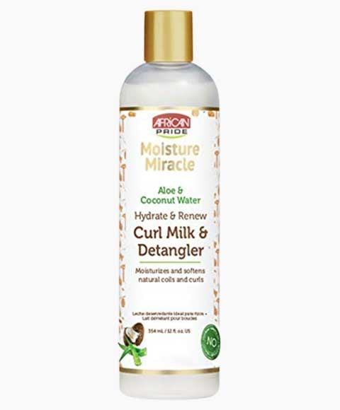 MOISTURE MIRACLE ALOE AND COCONUT WATER CURL MILK AND DETANGLER 354ml Conditioner Asetena Pa 