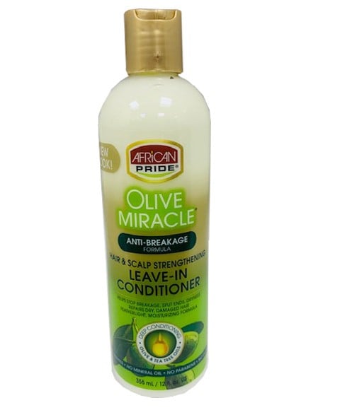 OLIVE MIRACLE ANTI BREAKAGE LEAVE IN CONDITIONER 355 ml (Pack of 3) Conditioner Asetena Pa 