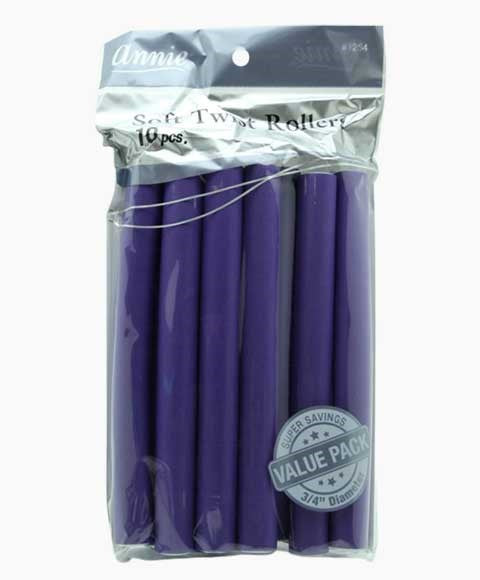 ANNIE SOFT TWIST ROLLERS PURPLE 1254 Dia 3/4 Salon Accessories Asetena Pa 