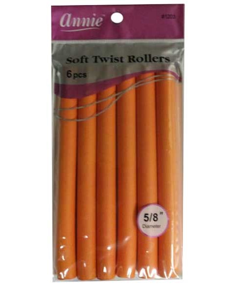 ANNIE SOFT TWIST ROLLERS ORANGE Dia 5/8 1203S Salon Accessories Asetena Pa 