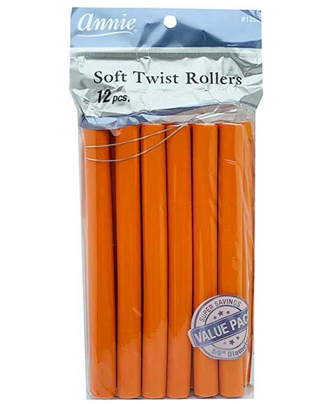 ANNIE SOFT TWIST ROLLERS ORANGE 1252 Dia 5/8 Salon Accessories Asetena Pa 