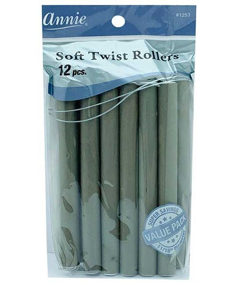 SOFT TWIST ROLLERS GREY 1253 Dia 11/16 Salon Accessories Asetena Pa 