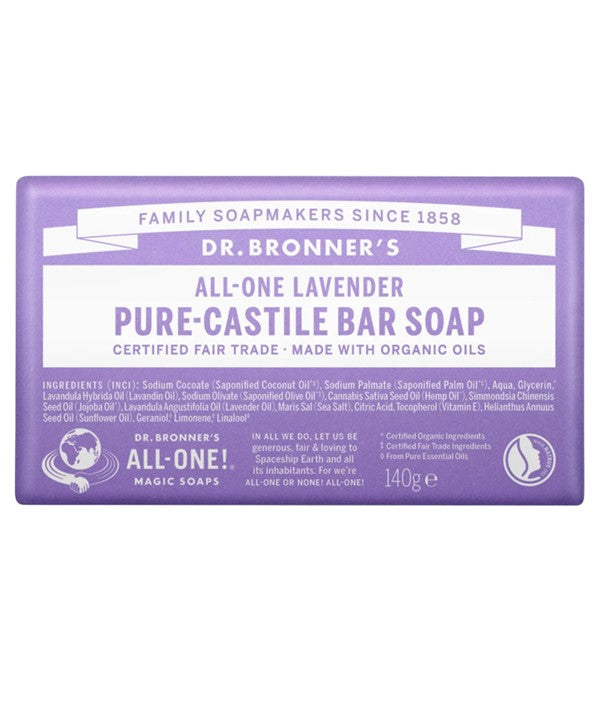 ALL ONE LAVENDER PURE CASTILE BAR SOAP 140 g Body Care Asetena Pa 