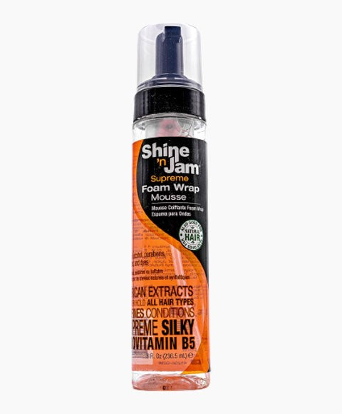 SHINE N JAM SUPREME FOAM WRAP MOUSSE WITH PROVITAMIN B5 236.5 ml Hair Styling Asetena Pa 