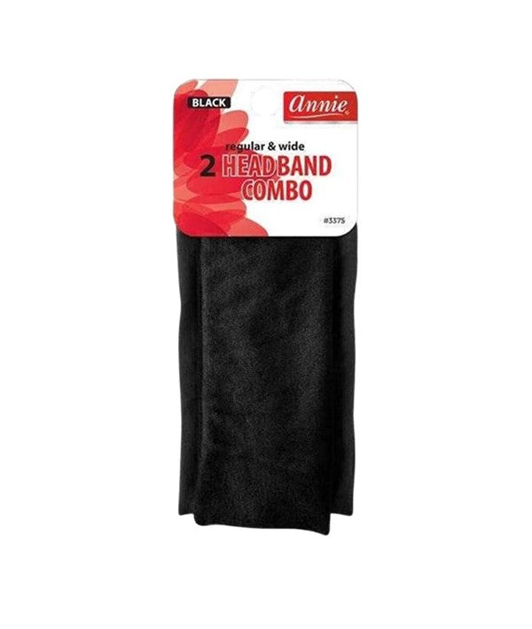 ANNIE REGULAR AND WIDE 2 BLACK HEADBAND COMBO 3375 Kids Hair Accessories Asetena Pa 