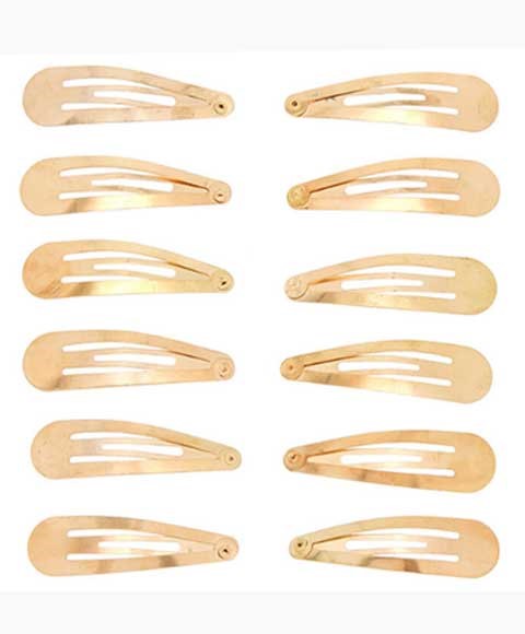 METAL SNAP HAIR CLIPS CF29014GOL  Color Gold Kids Hair Accessories Asetena Pa 