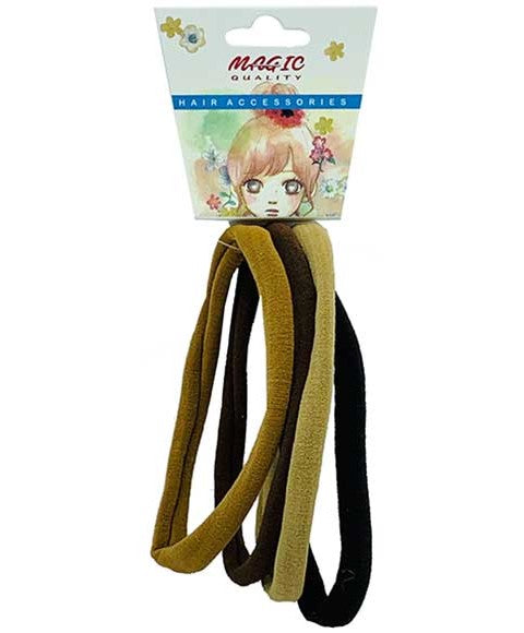 MAGIC QUALITY ELASTIC HAIR BANDS LT15AST BROWN  Color Mix Brown Kids Hair Accessories Asetena Pa 