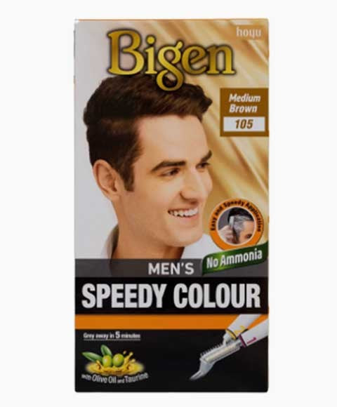 BIGEN HAIR MENS SPEEDY COLOUR MEDIUM BROWN 105 No Size Men Hair Dye Asetena Pa 