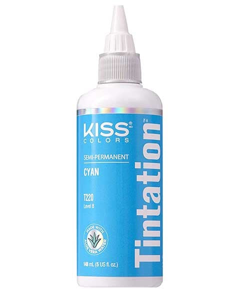 KISS COLORS TINTATION SEMI PERMANENT CYAN T220 148 ml Hair Color Asetena Pa 