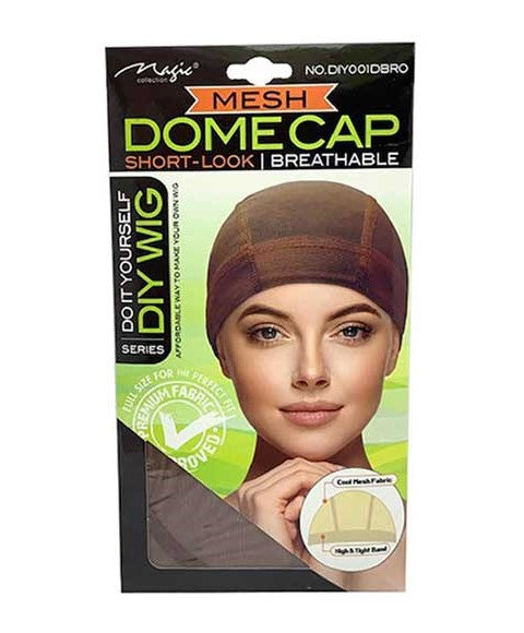 MAGIC COLLECTION BREATHABLE MESH DOME CAP DIY001DBRO Durags and Caps Asetena Pa 