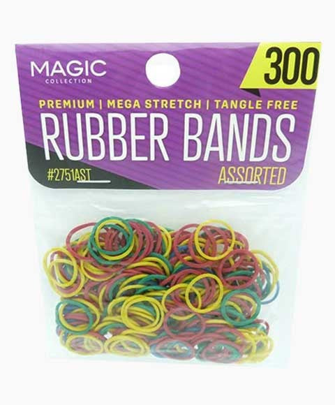 MAGIC COLLECTION RUBBER BANDS 2751AST 300 pcs Kids Hair Accessories Asetena Pa 
