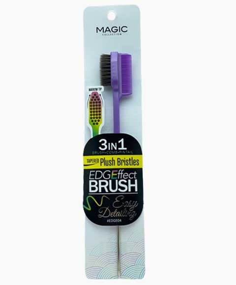 MAGIC COLLECTION 3 IN 1 EDGE EFFECT BRUSH PLUS BRISTLES EDGE04  Color Assorted Kids Hair Accessories Asetena Pa 